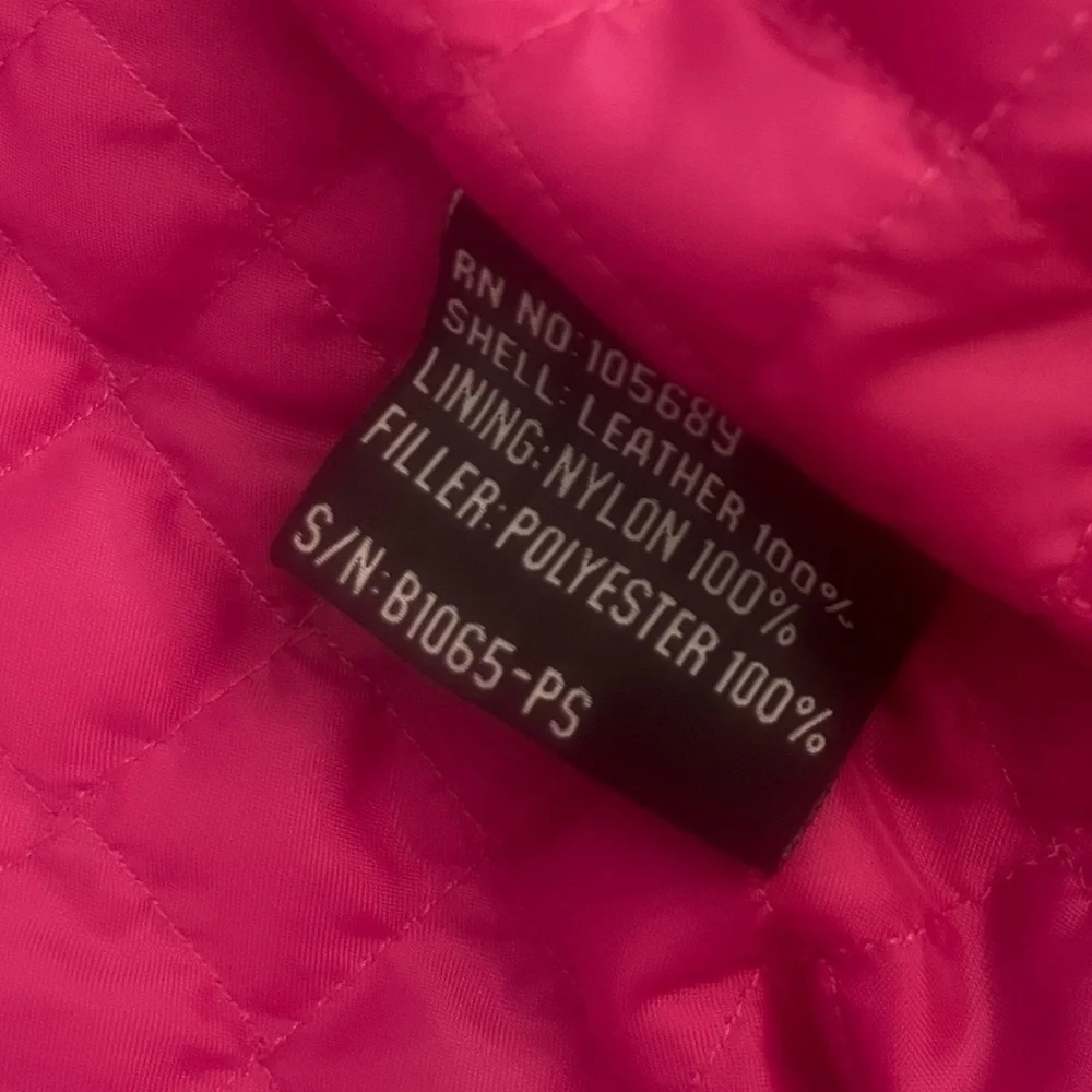 NWT NOS Cuero Pink Fuchsia Suede Bomber Jacket Vintage 2000 Medium - Picture 13 of 15